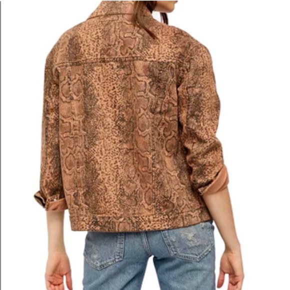 Free people trucker jacket animal print NWOT - Picture 2 of 6